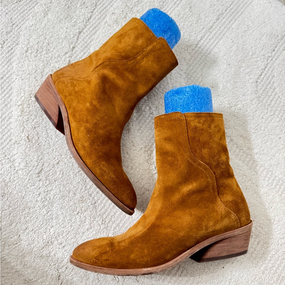 FRYE Brown Suede Ankle Booties